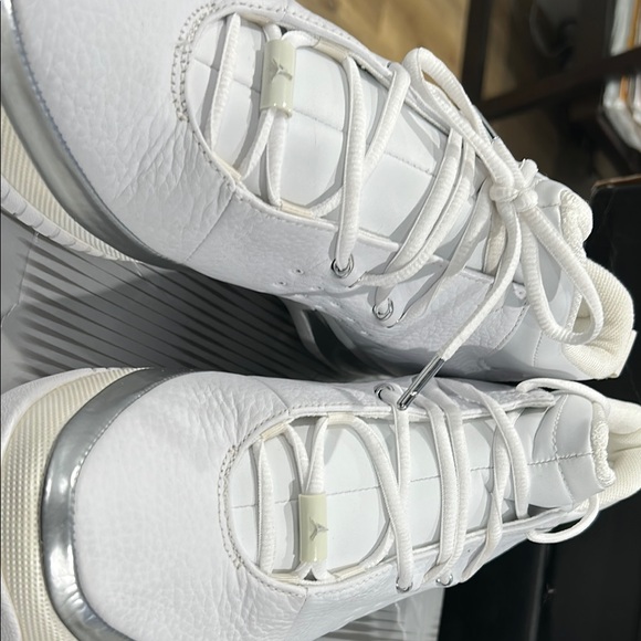 Nike White and Silver High-Top Sneakers - Picture 7 of 8